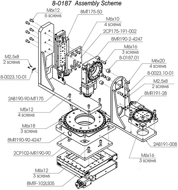 6-Axis Robotic (Precision Positioning) System Assembly Scheme