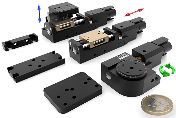 Multi-Axis Assemblies of Miniature Motorized Positioners